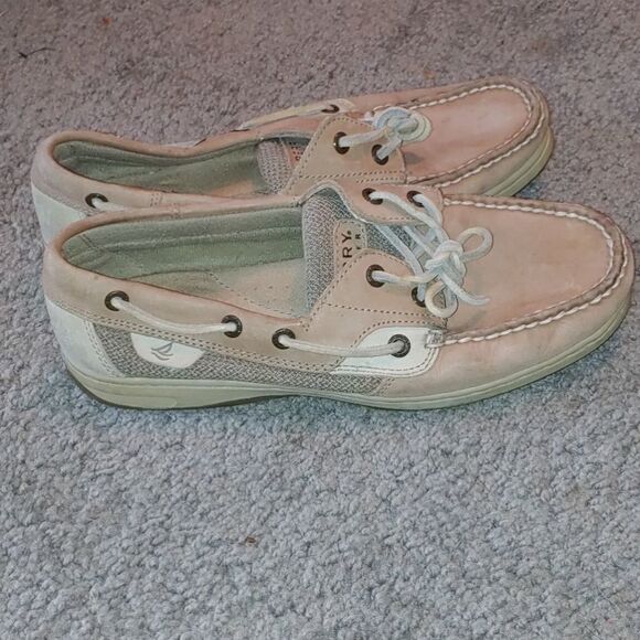 Sperry Top sider tan boatshoe Sz 8M - Picture 5 of 8